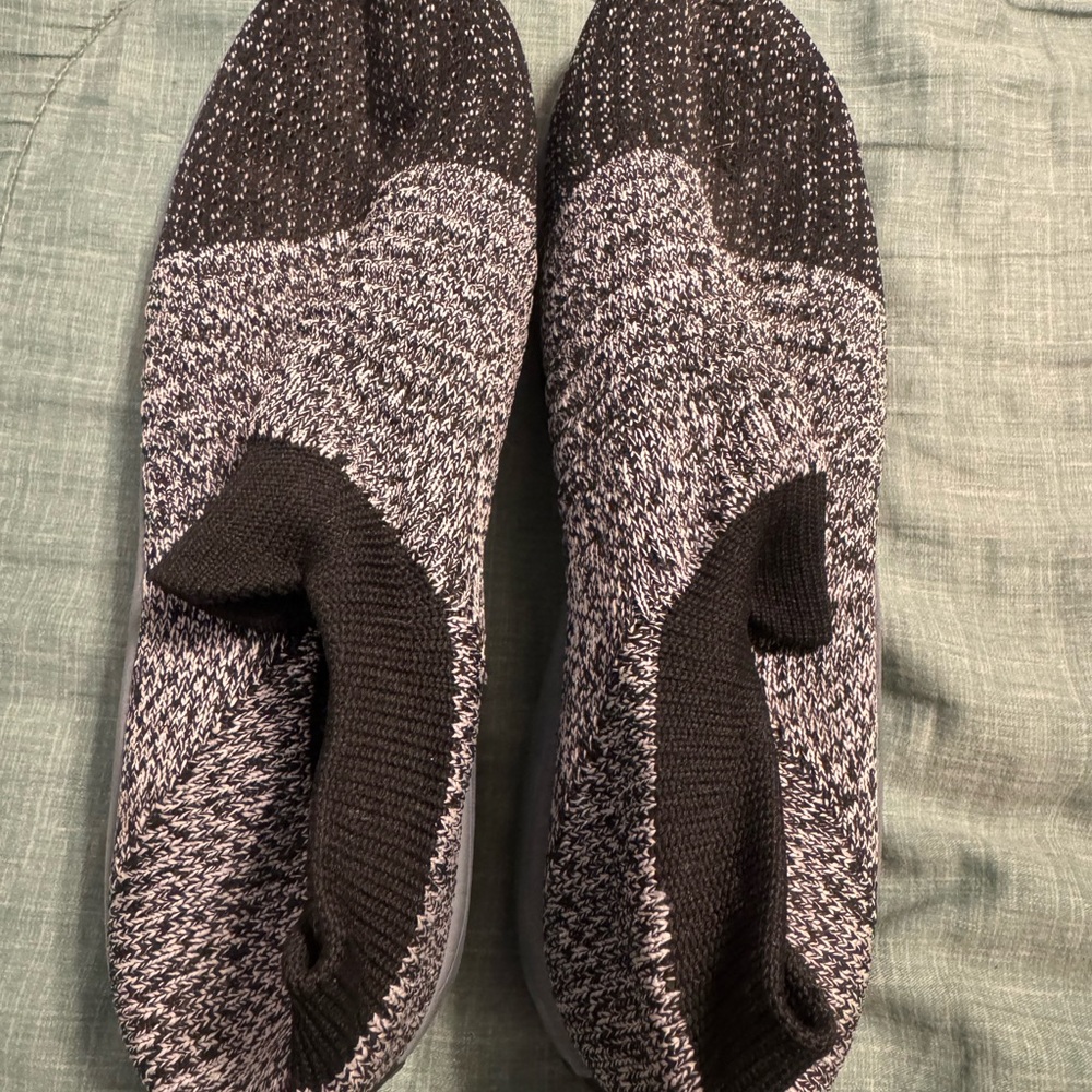 Men's No-Show Socks - Black/Gray Knit
